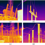 Infrared electrical imaging detecting hot spots on high voltage insulators before flashover
