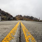 Concrete highway expansion joint requiring self levelling silicone sealant on a mountain road in Southern Africa